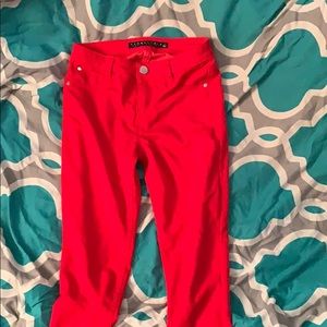 Red jeggings